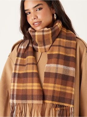 Mango Woolen Check Scarf
